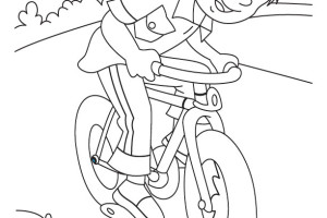 Little Kid Mountain Bike Coloring Pages