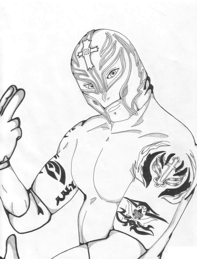  Mask WWE Coloring Pages for Kids