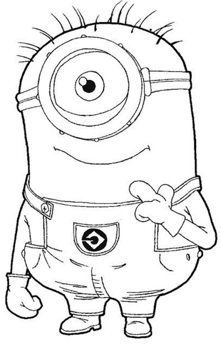 Minion One Eye Preschool Coloring Pages for Kids