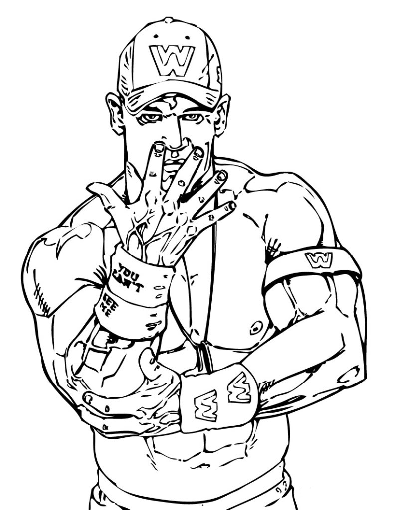  Muscle WWE Coloring Pages for Kids