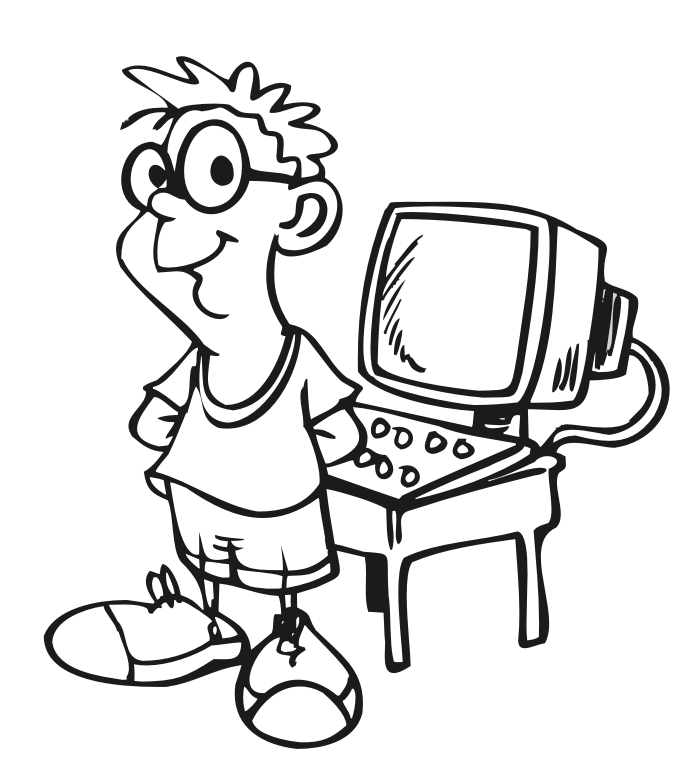 Nerds Computer Coloring Book | Free Coloring Pages
