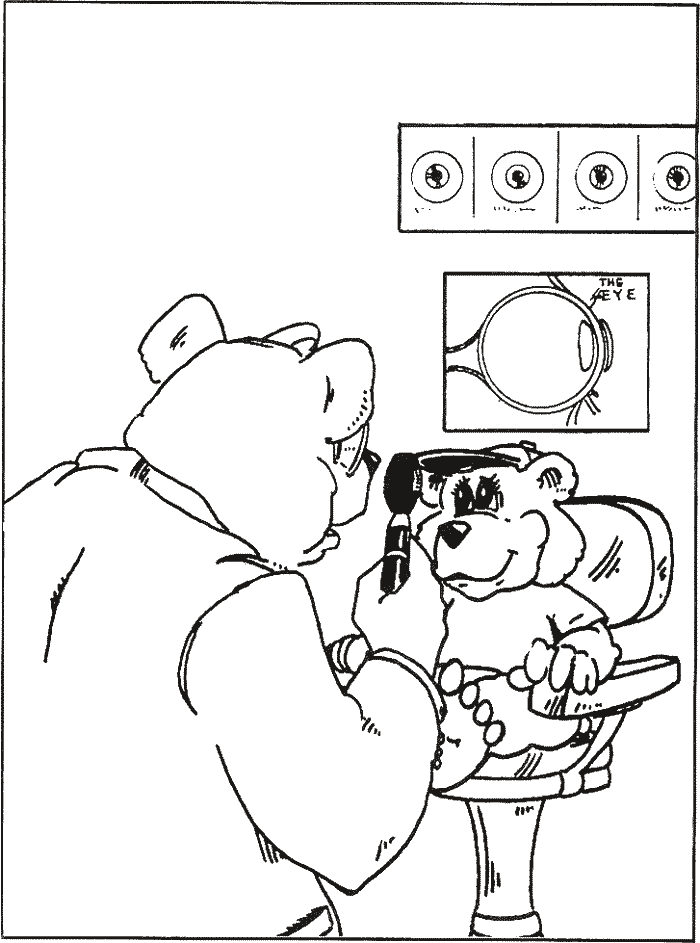 Optometry Eye Preschool Coloring Pages for Kids
