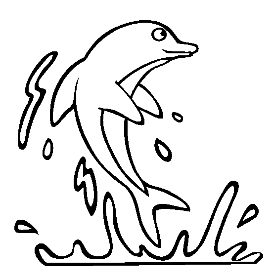 Print Cartoon Dolphin Animal Coloring Pages