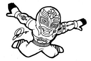 Ray Mysterio WWE Coloring Pages for Kids