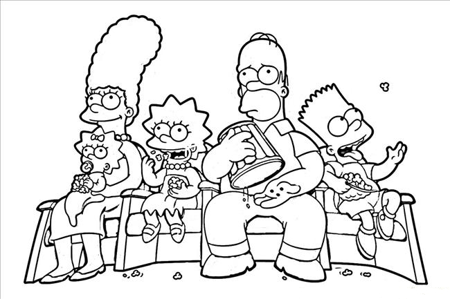  Simpsons to Cinema Coloring Pages | Print Coloring Pages