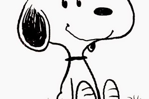 Smile Snoopy Coloring Pages