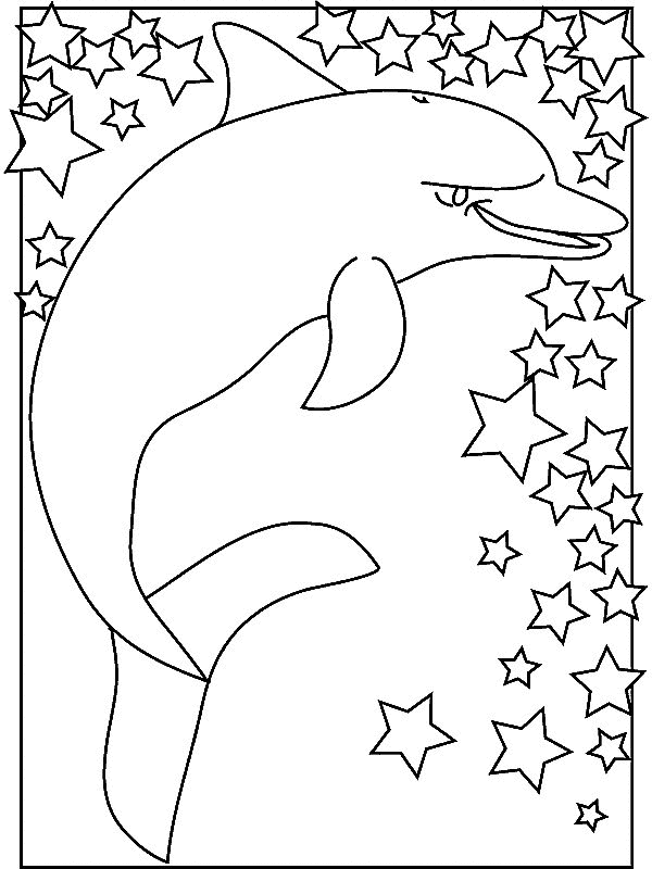  Super Stars Dolphin Animal Coloring Pages