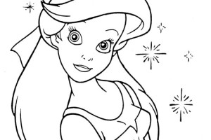 Suprise Princess Mermaid Ariel Coloring Pages for Girls