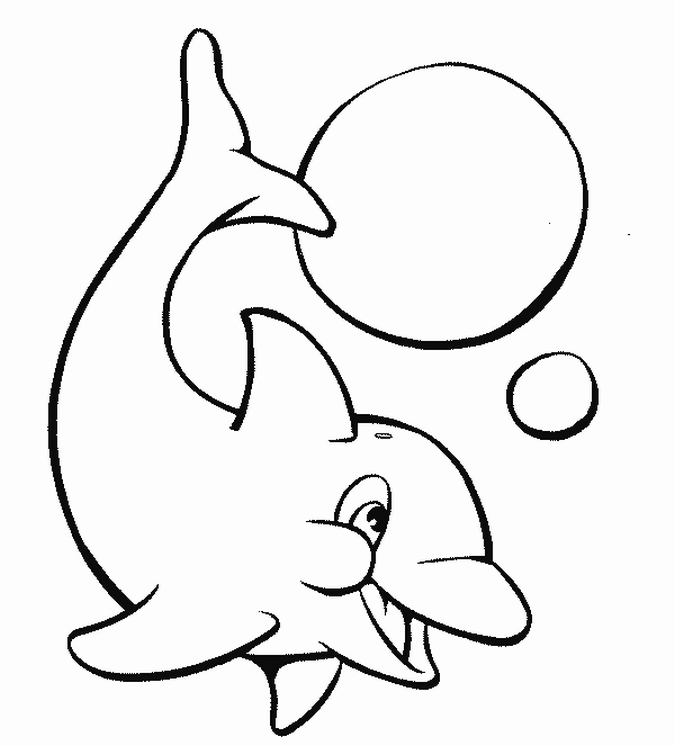  Very Cute Baby Dolphin Animal Coloring Pages