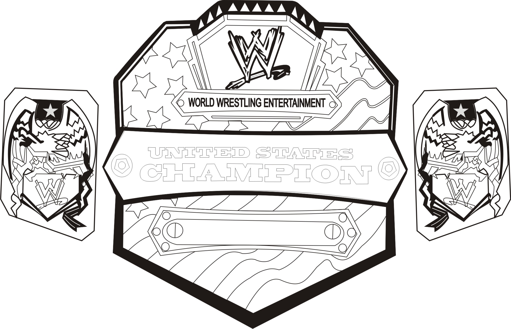  WWE Belt Coloring Pages for Kids