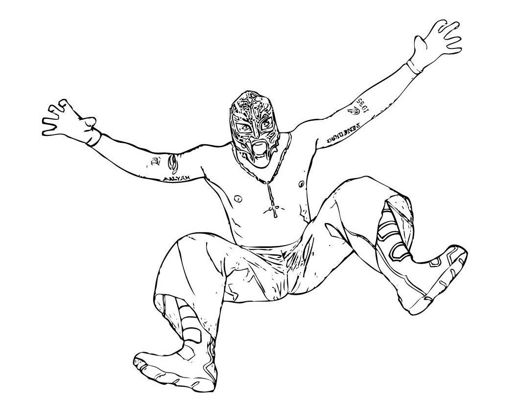  WWE Crazy Wrestler Coloring Pages for Kids