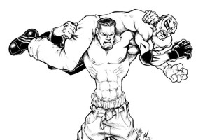 WWE Monster Wrestler Coloring Pages for Kids