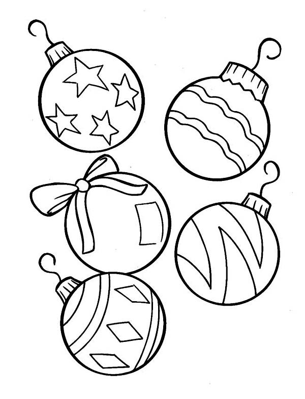  5 Free Printable Christmas Balls Decoration Coloring Pages