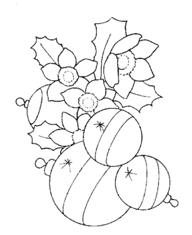 Brand New Christmas Balls Decoration Coloring Pages