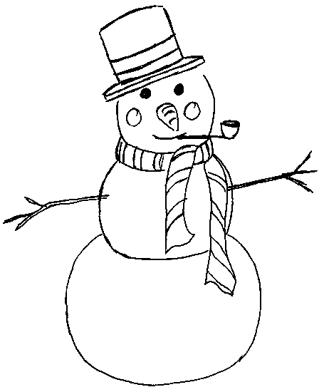 Color Snowman Coloring Pages For Kids