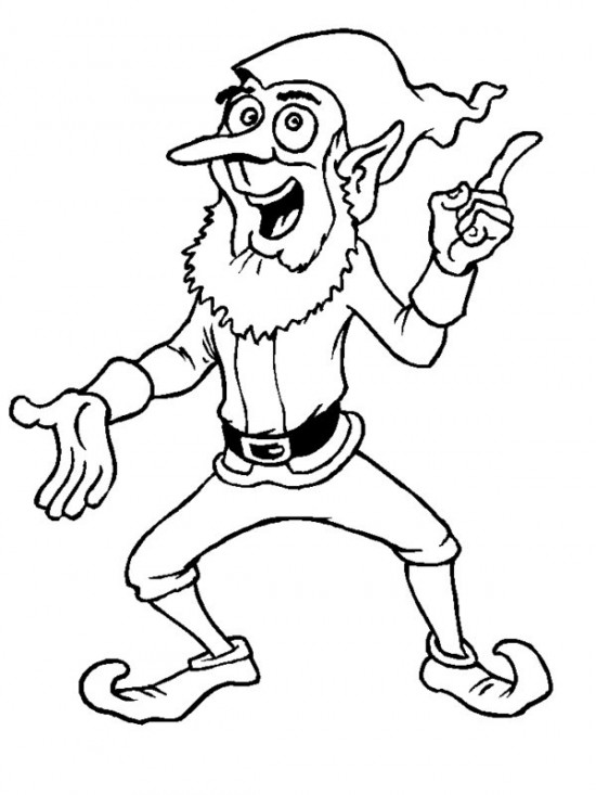  Coloring Christmas Elf Print Coloring Pages