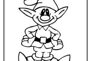 Coloring Sheet Christmas Elf Print Coloring Pages