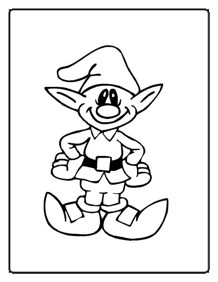  Coloring Sheet Christmas Elf Print Coloring Pages