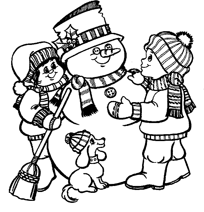 Coloring Sheets Snowman Coloring Pages For Kids