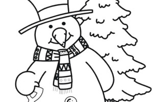 Cool Snowman Print Coloring Pages For Kids