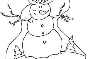 Darknight Snowman Print Coloring Pages For Kids