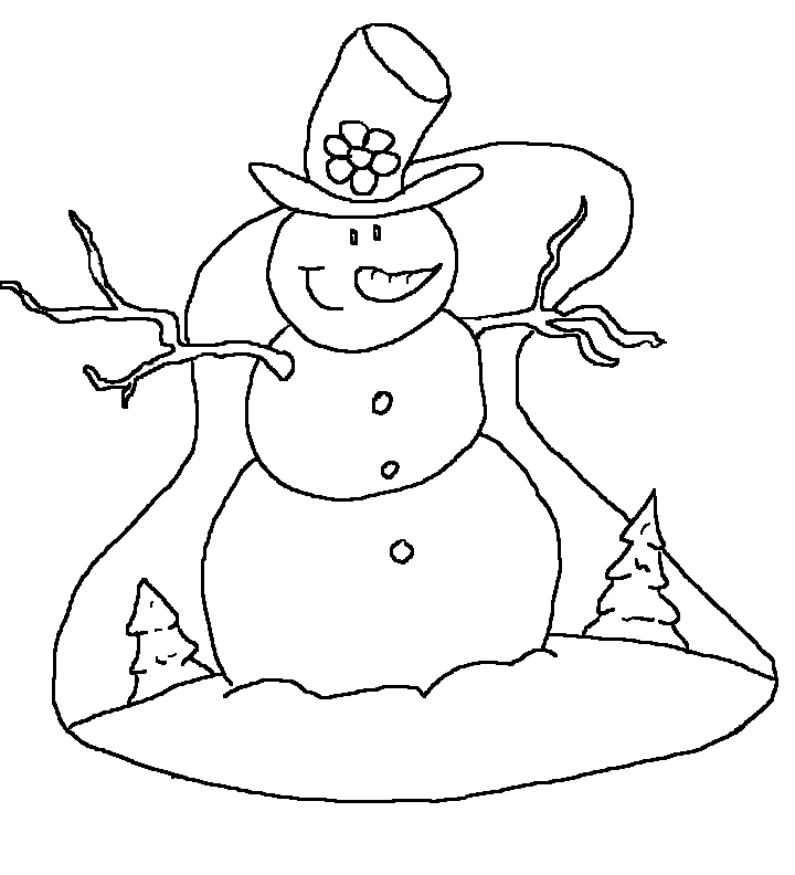  Darknight Snowman Print Coloring Pages For Kids