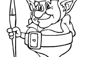Download Christmas Elf Print Coloring Pages