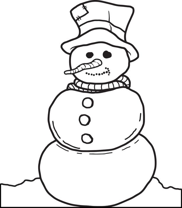  Download Snowman Print Coloring Pages For Kids