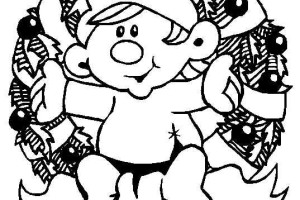 Enjoy Christmas Elf Print Coloring Pages