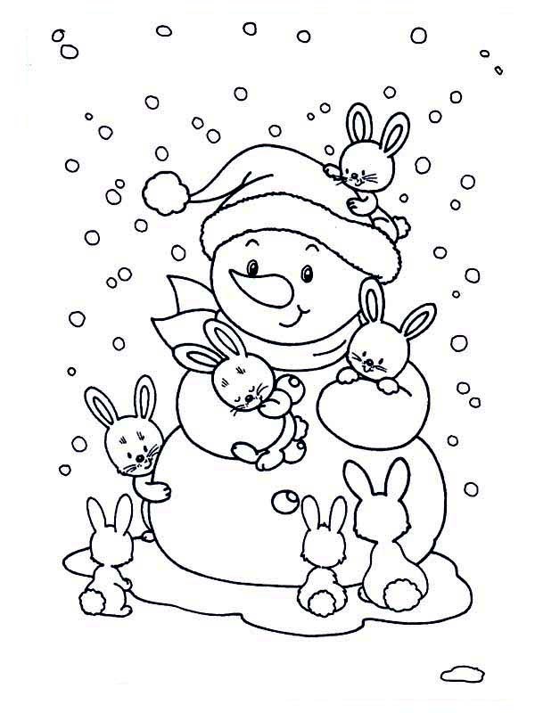  Fantastical Snowman Print Coloring Pages For Kids