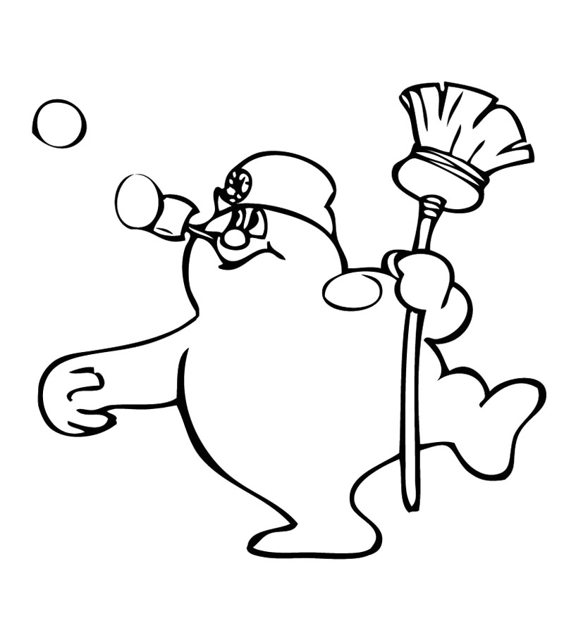  Frosty Snowman Print Coloring Pages For Kids