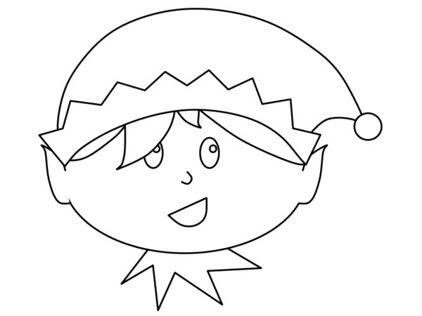  Little Boy Christmas Elf Print Coloring Pages