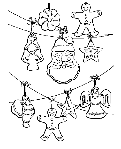  Many Christmas Decoration Coloring Pages