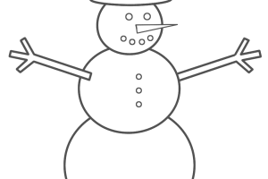 Normal Snowman Coloring Pages For Kids