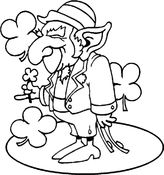 Old Leprechaun Coloring Pages