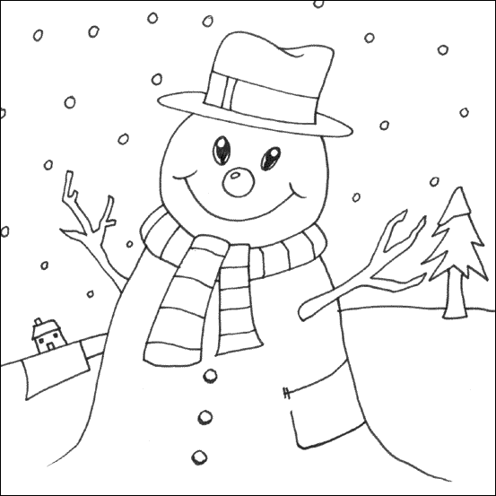 Print Snowman Coloring Pages For Kids