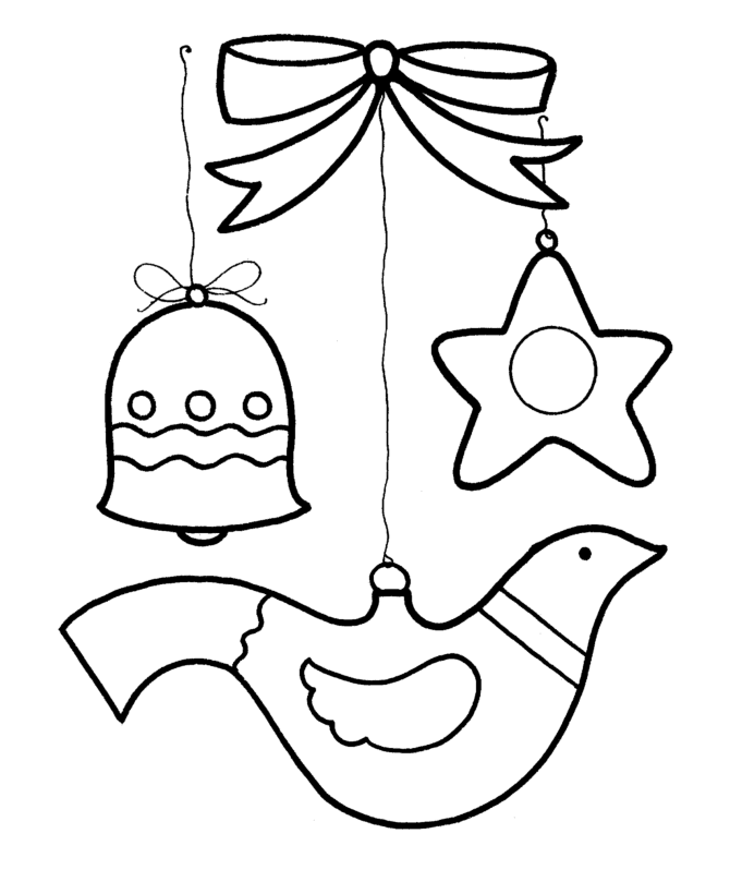 Printable Christmas Decoration Coloring Pages