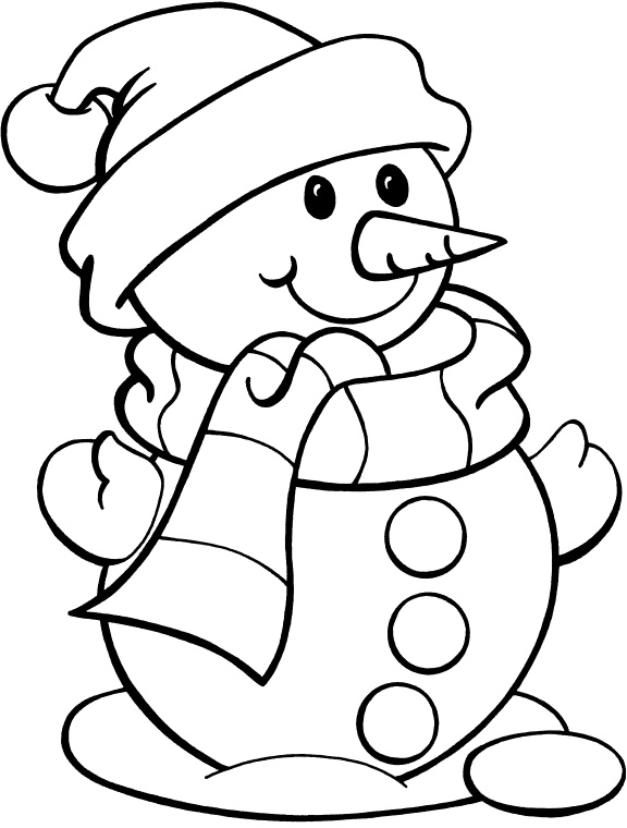  Printable Snowman Coloring Pages For Kids