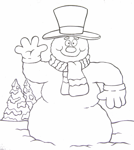 Rapper Snowman Coloring Pages For Kids