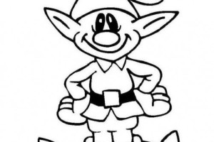 Real Christmas Elf Print Coloring Pages