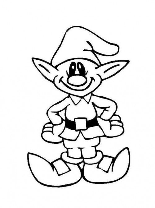  Real Christmas Elf Print Coloring Pages