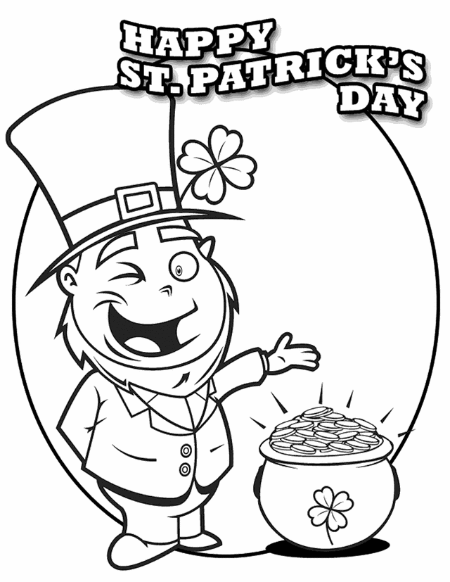 St-Patrick's Day Leprechaun Coloring Pages