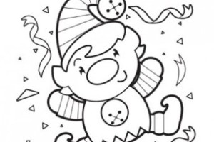 Time Christmas Elf Print Coloring Pages