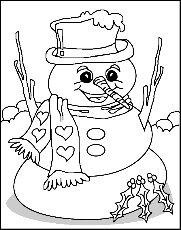 Weird Snowman Coloring Pages For Kids