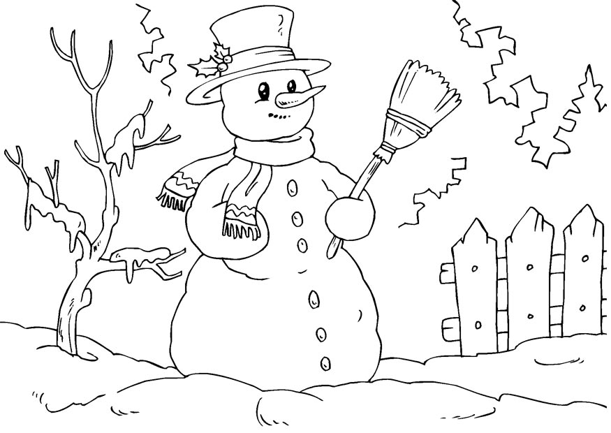  Winter Snowman Coloring Pages For Kids